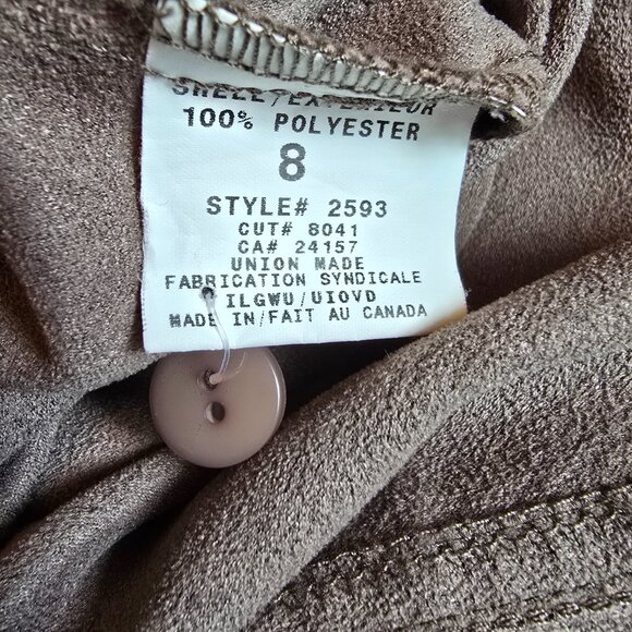 Ingenuity - Sueded Grey Button Up Collared Blouse - Picture 11 of 12